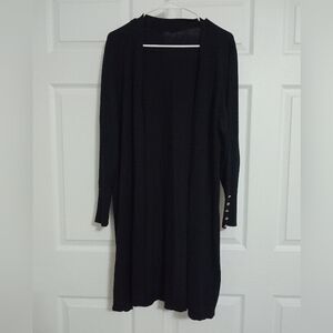 #411Primark Black Long Sleeve Open Front Cardigan. Size: Large